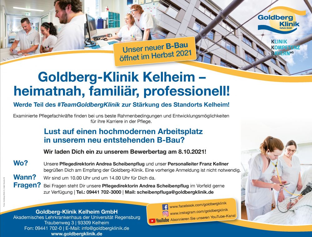 Examinierte Pflegefachkräfte für unseren neu entstehenden, hochmodernen B-Bau gesucht!